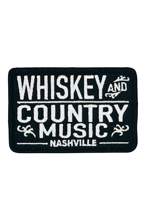 Whiskey & Country Music Embroidered Patch
