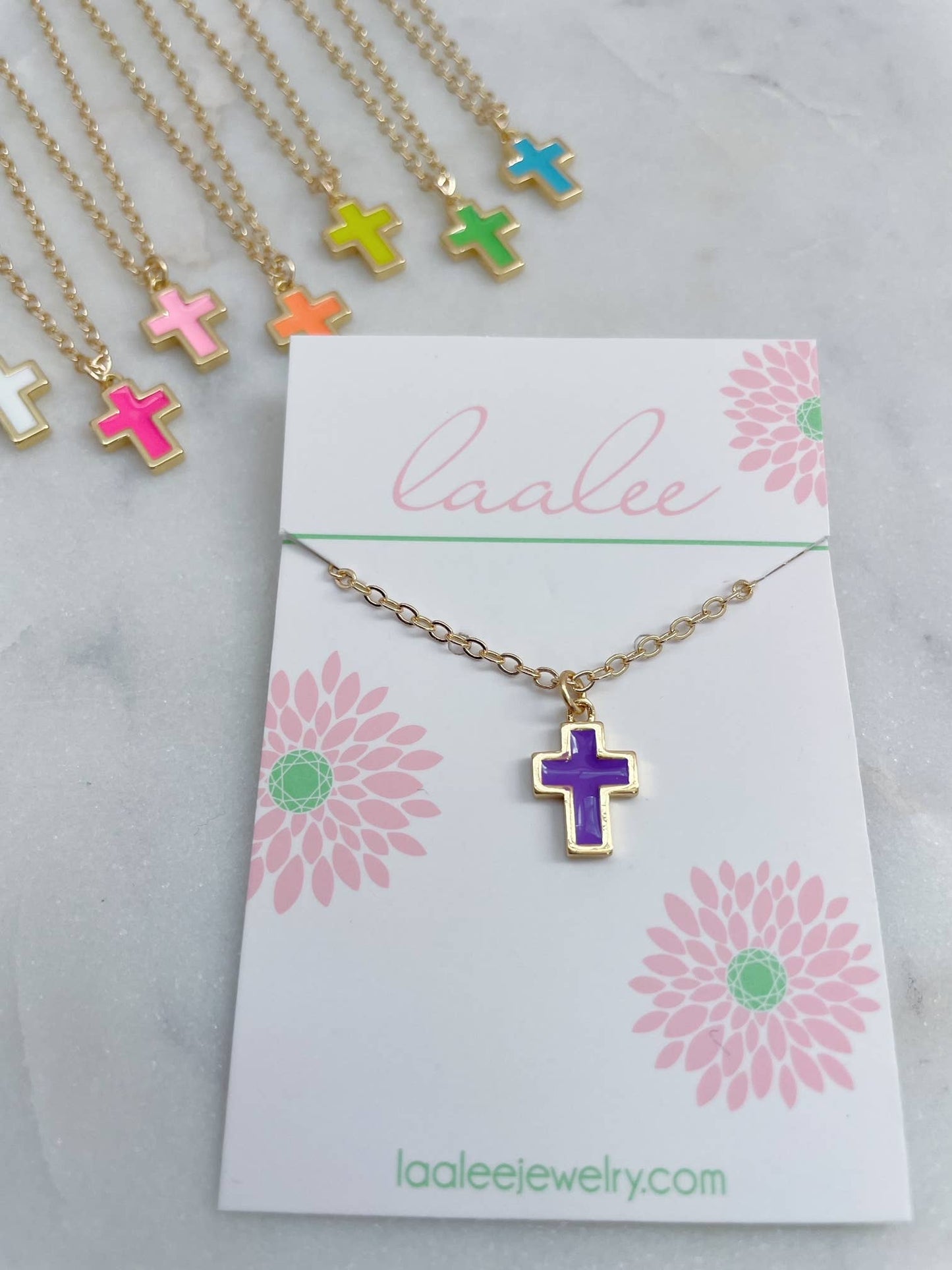 Colorful Cross Necklace, Christian Jewelry, Religious Gift