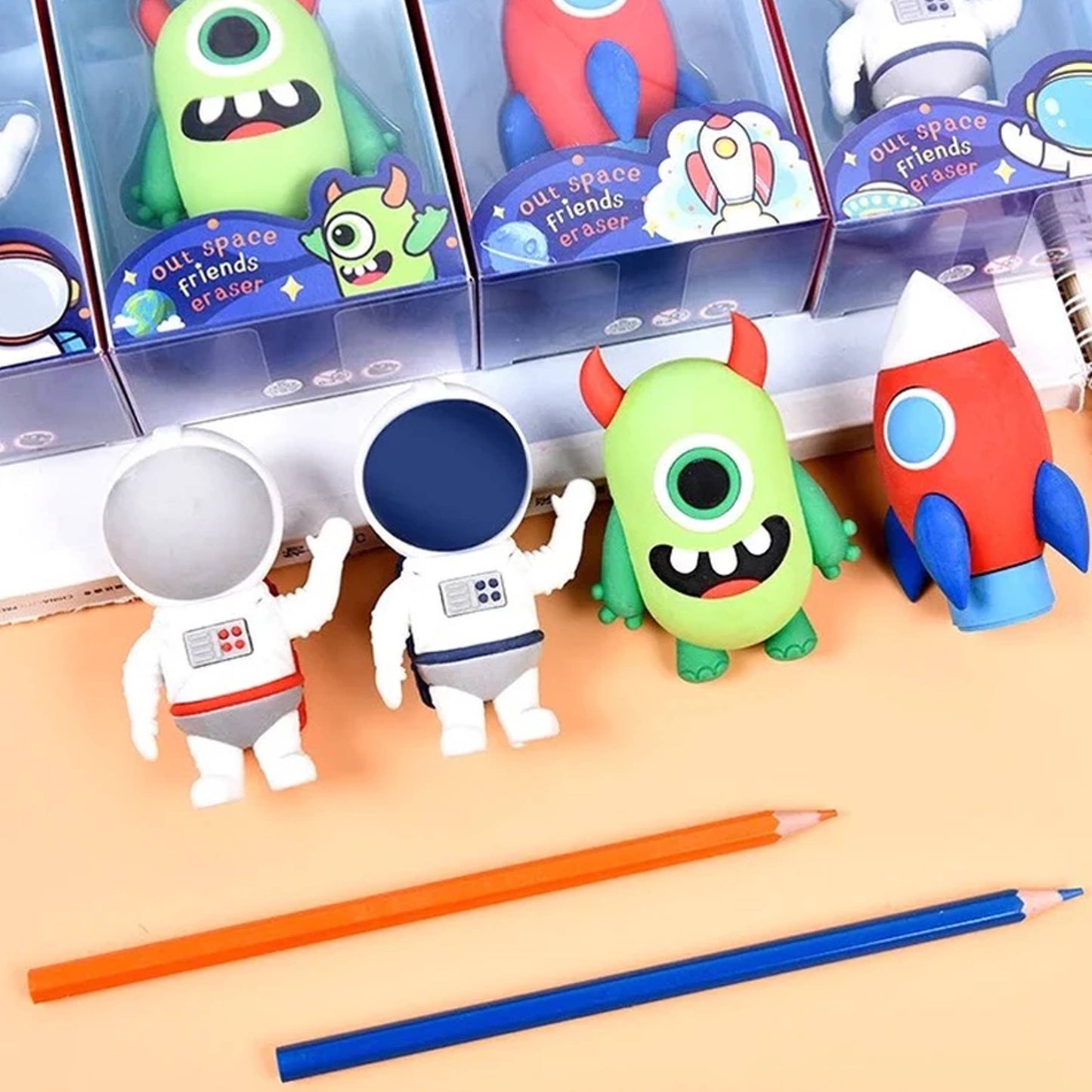 Jumbo Space Pencil Erasers for Schooling Kids