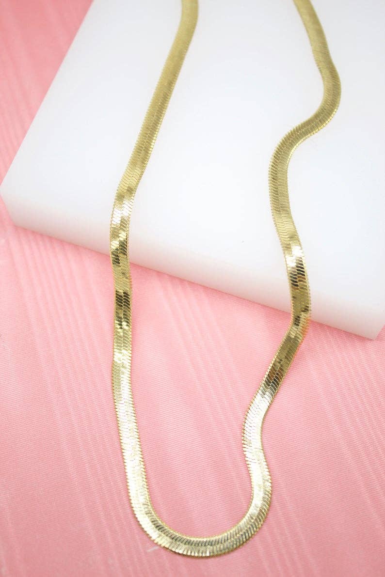 18K Gold Filled Herringbone Chain (H29-37)